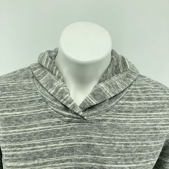 GAP Women’s Heather Grey Cotton Long Sleeve Pullover Hooded Sweatshirt Small - Picture 9 of 15
